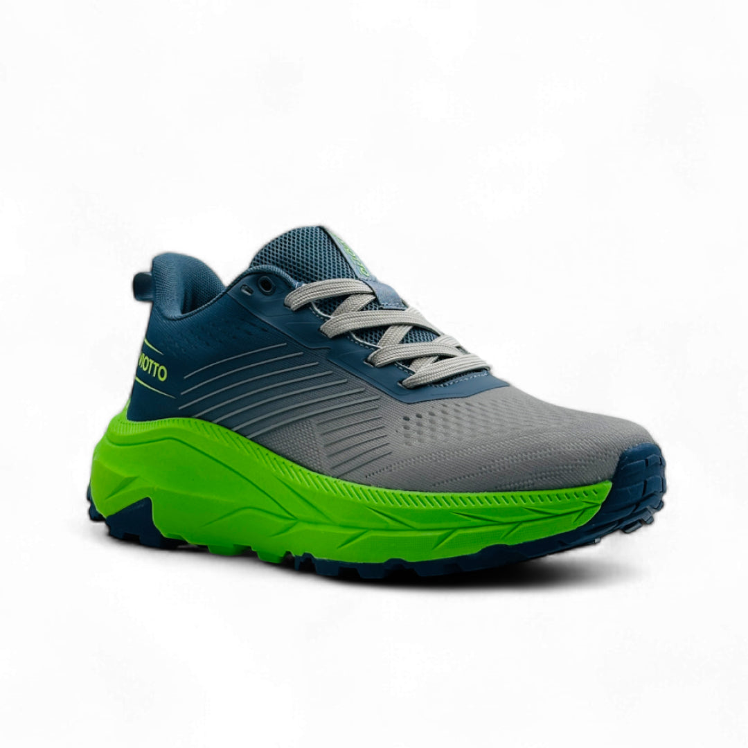 Pro Men's Running Shoes Grey/Blue/Green
