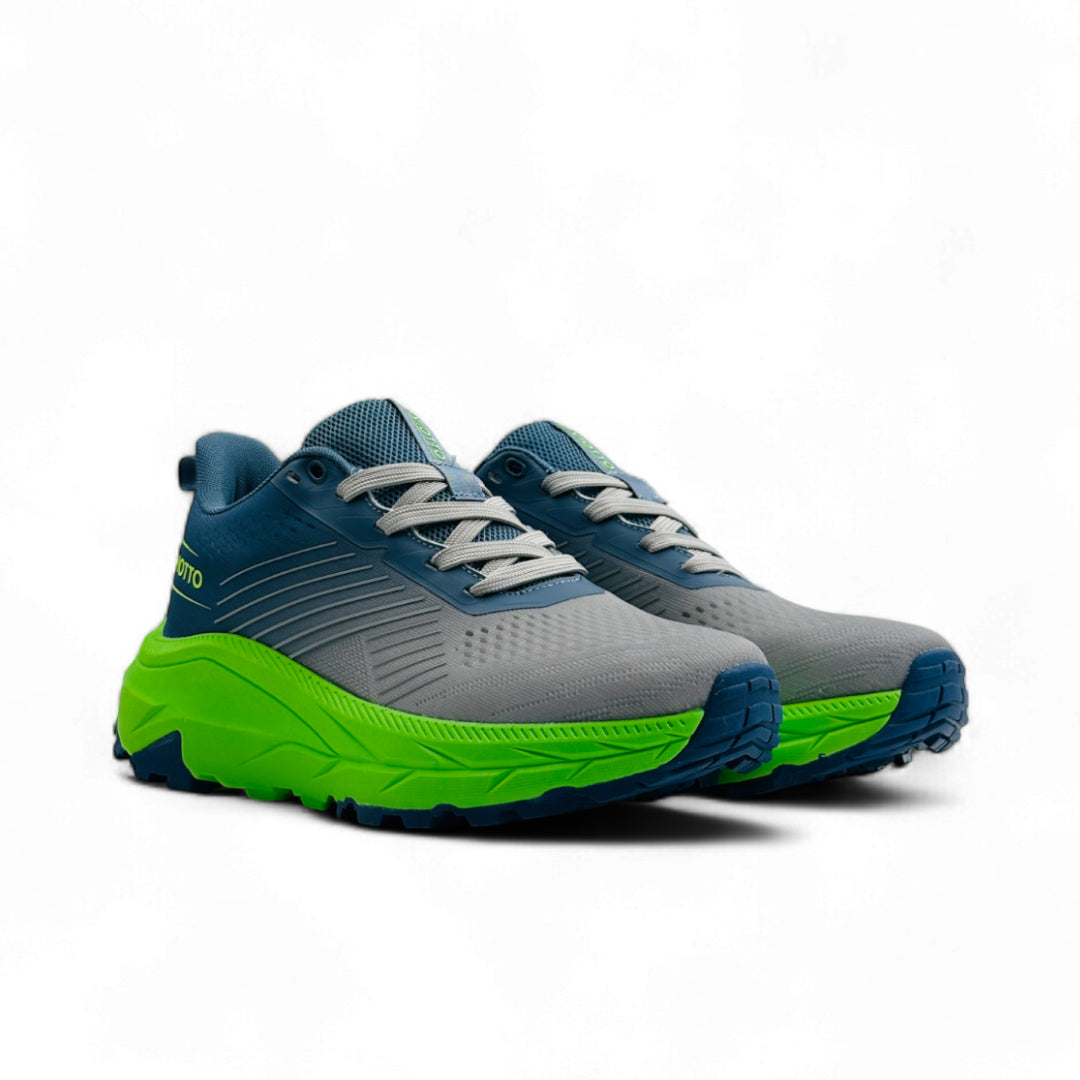 Pro Men's Running Shoes Grey/Blue/Green