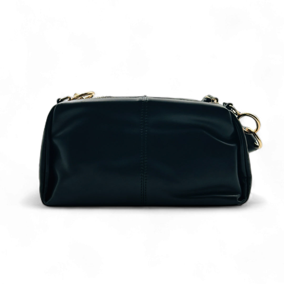 Bella Satchel Women's Handbag Black Gold