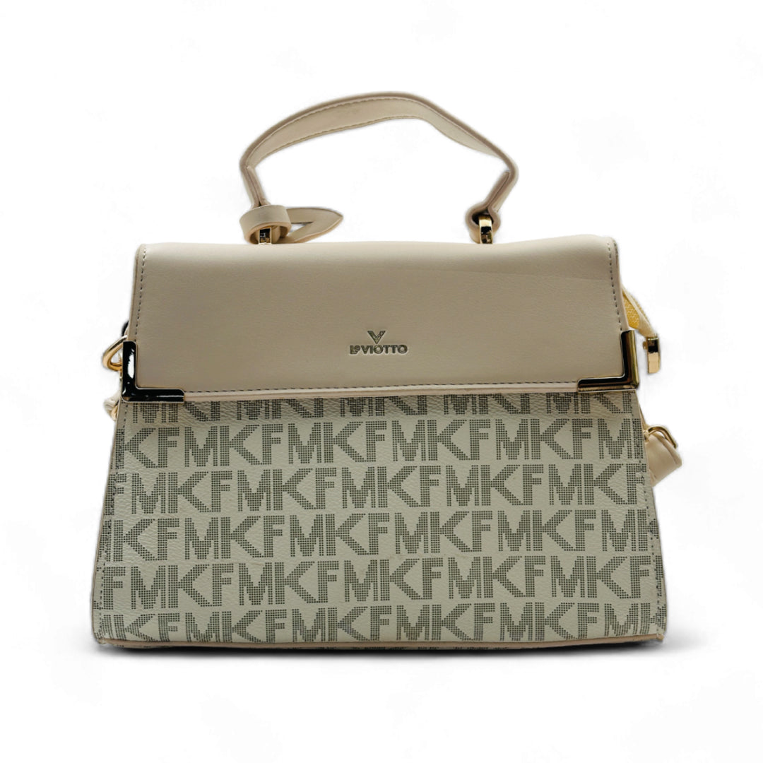 Bella Satchel Women's Handbag Rice White
