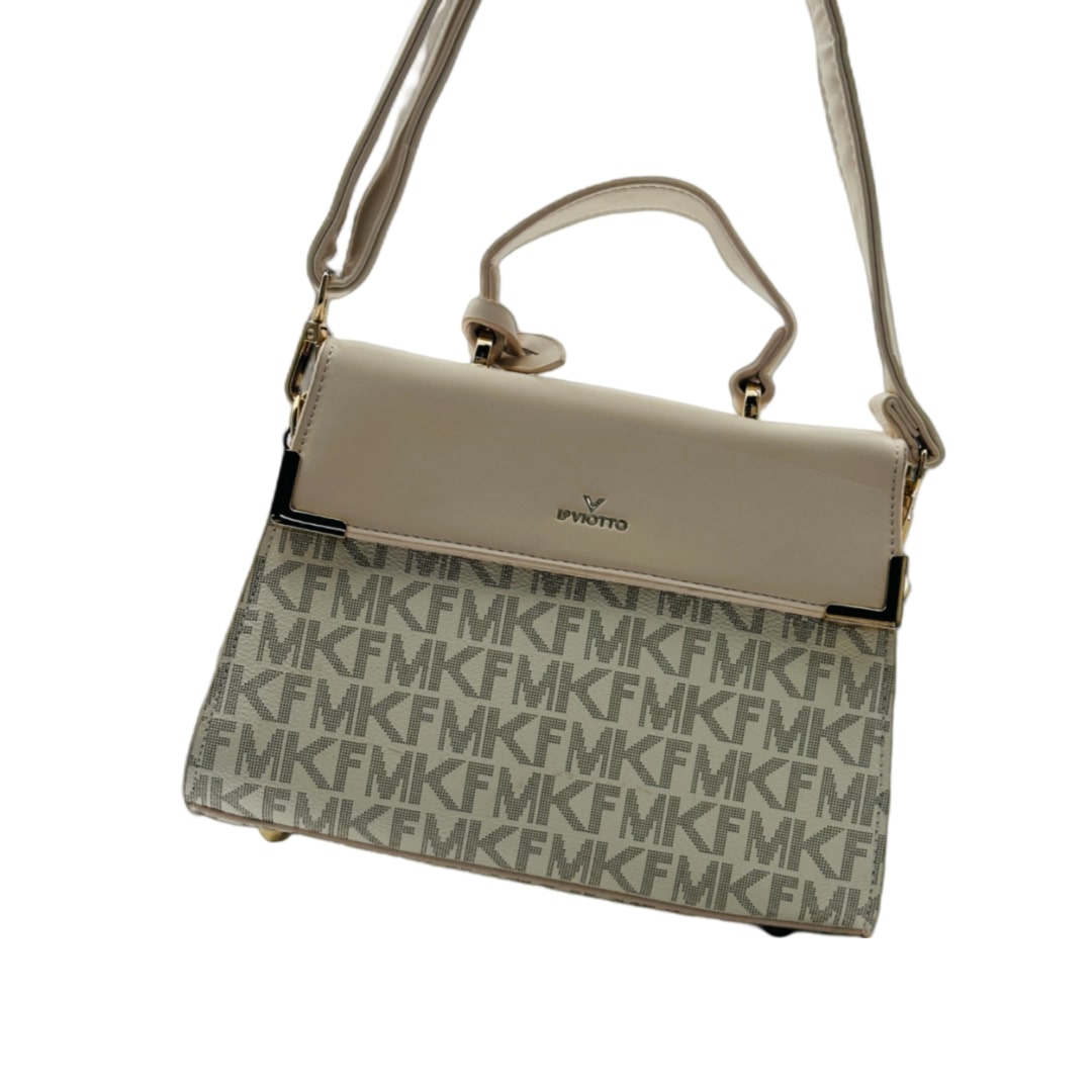 Bella Satchel Women's Handbag Rice White